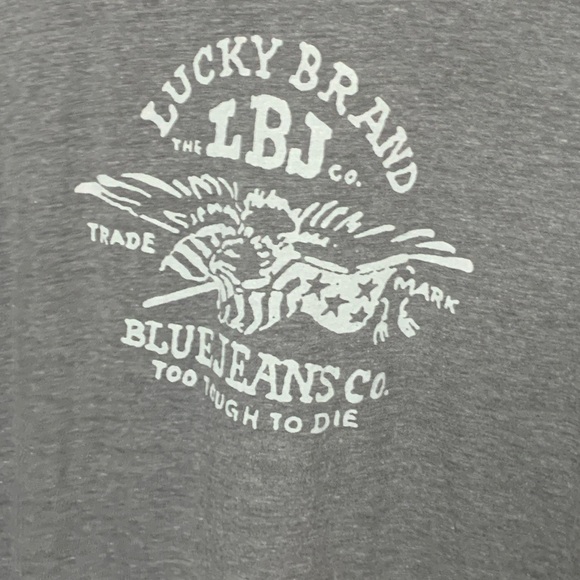Lucky Brand Men’s T-shirt in gray color. - Picture 2 of 2